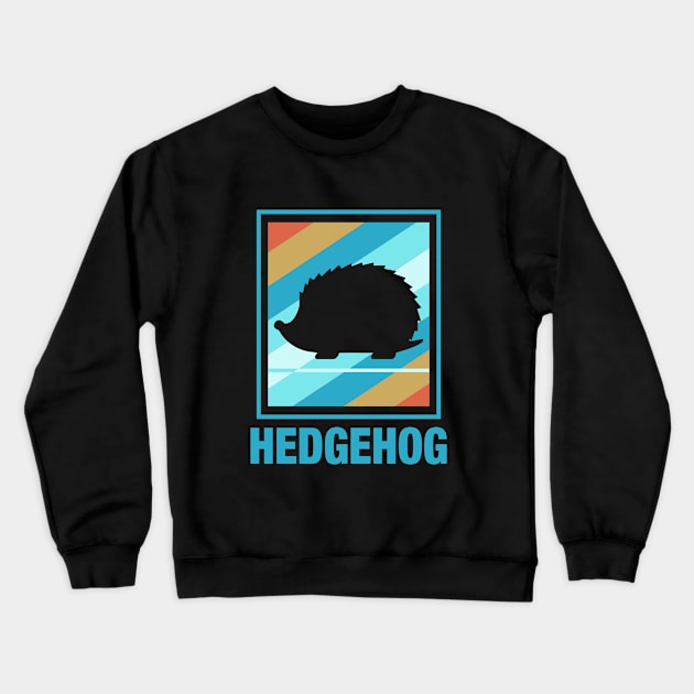 Vintage Hedgehog Silhouette Crewneck Sweatshirt by LetsBeginDesigns